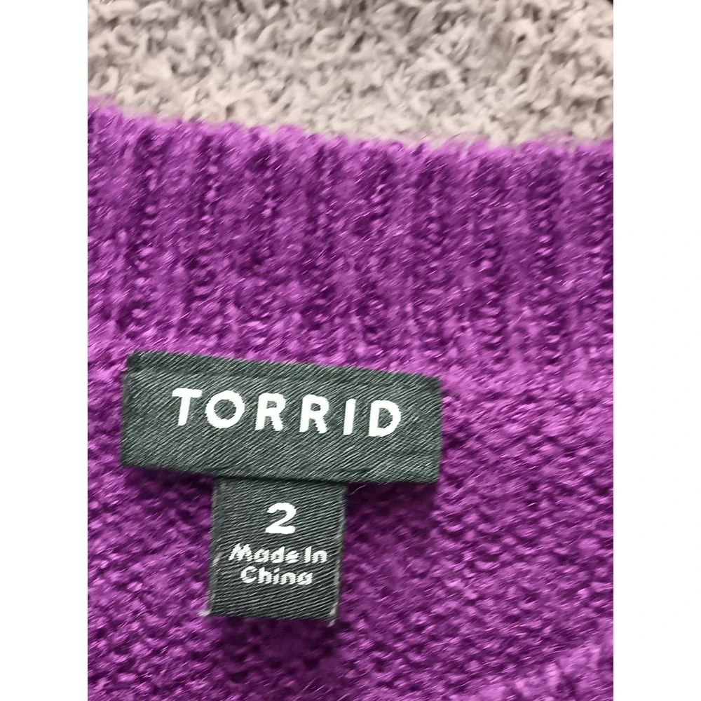 Soft Cozy Knit Sweater‎ Purple Relaxed Casual Women Torrid Size 2